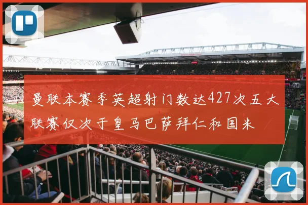 曼联本赛季英超射门数达427次五大联赛仅次于皇马巴萨拜仁和国米